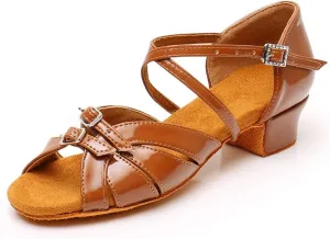SWDZM Women$Girls Latin Dance Shoes Open Toe Modern Salsa Ballroom Professional Performance Practice Dancing Shoes,WH-D28