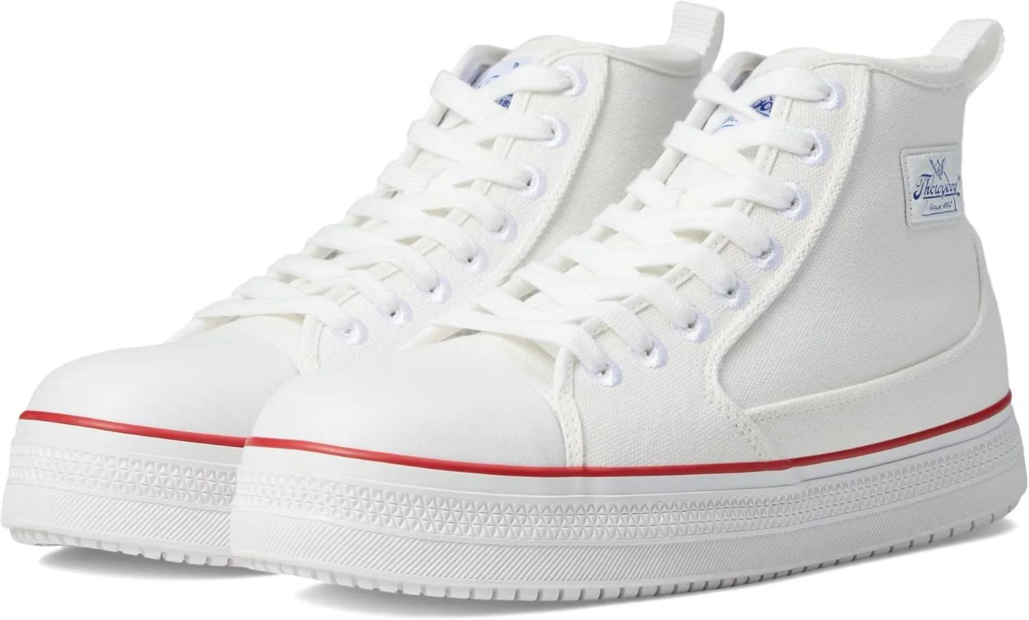 Thorogood Mid-Height Warehouse Won Work Shoes for Men with Composite Safety Toe and Slip-Resistant Outsole, White, Size 9.5, M