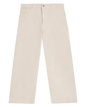 Tia Wide Leg Crop Jean - Natural White