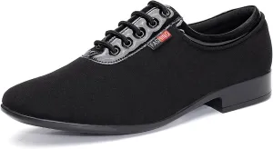 TINRYMX Men Latin Dance Shoes Lace-up Standard Ballroom Modern Tango Salsa Practice Social Dance Shoes,Model-LHD401