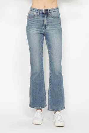 Tummy Control Back Embroidered Bootcut Jeans