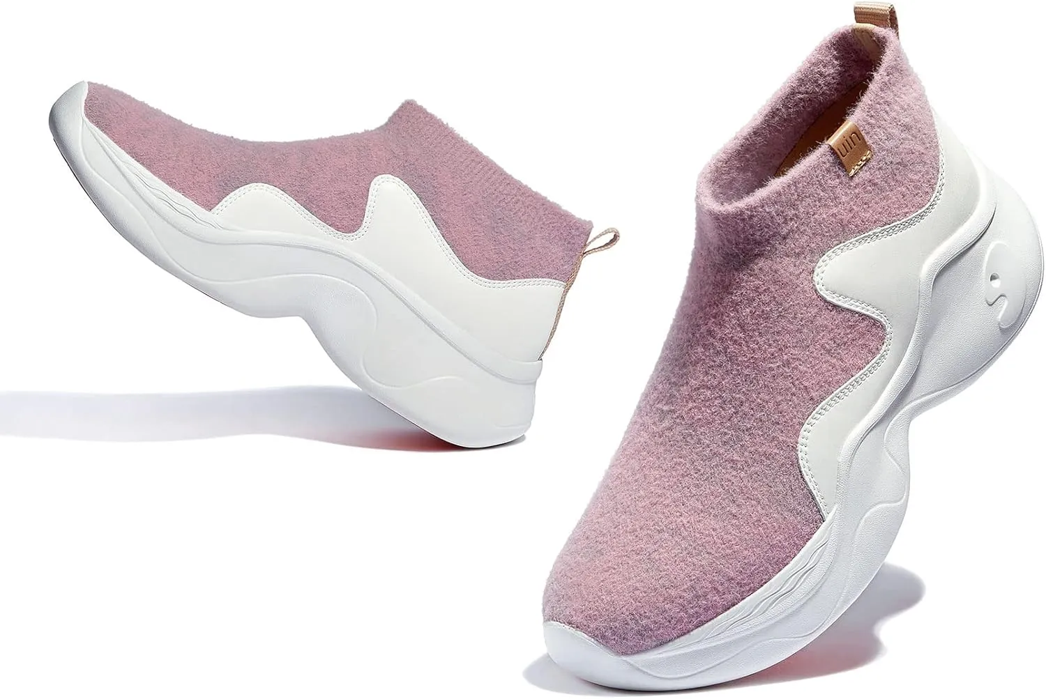 UIN Women's High Top Knitted Chunky Sneakers Casual Lightweight Comfort Dad Shoes Palma 