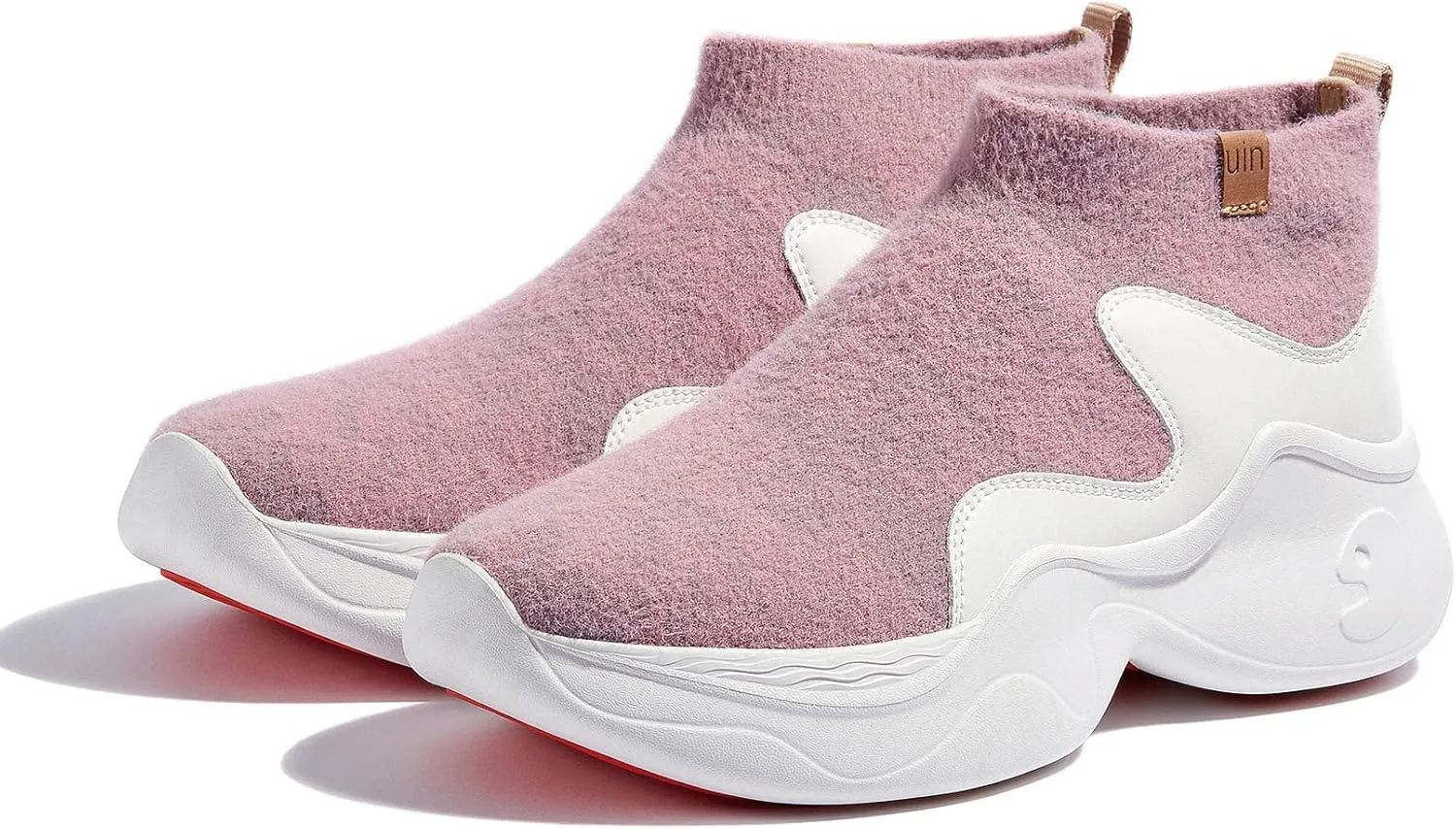 UIN Women's High Top Knitted Chunky Sneakers Casual Lightweight Comfort Dad Shoes Palma 