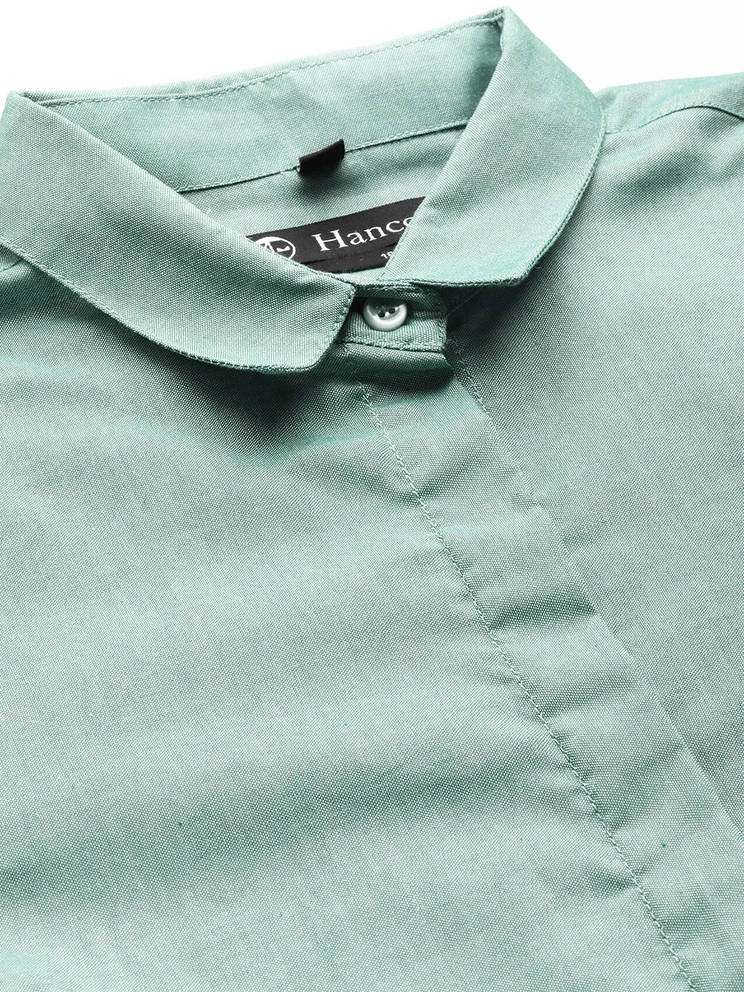 Women Green Solid Pure Cotton Slim Fit Formal Shirt