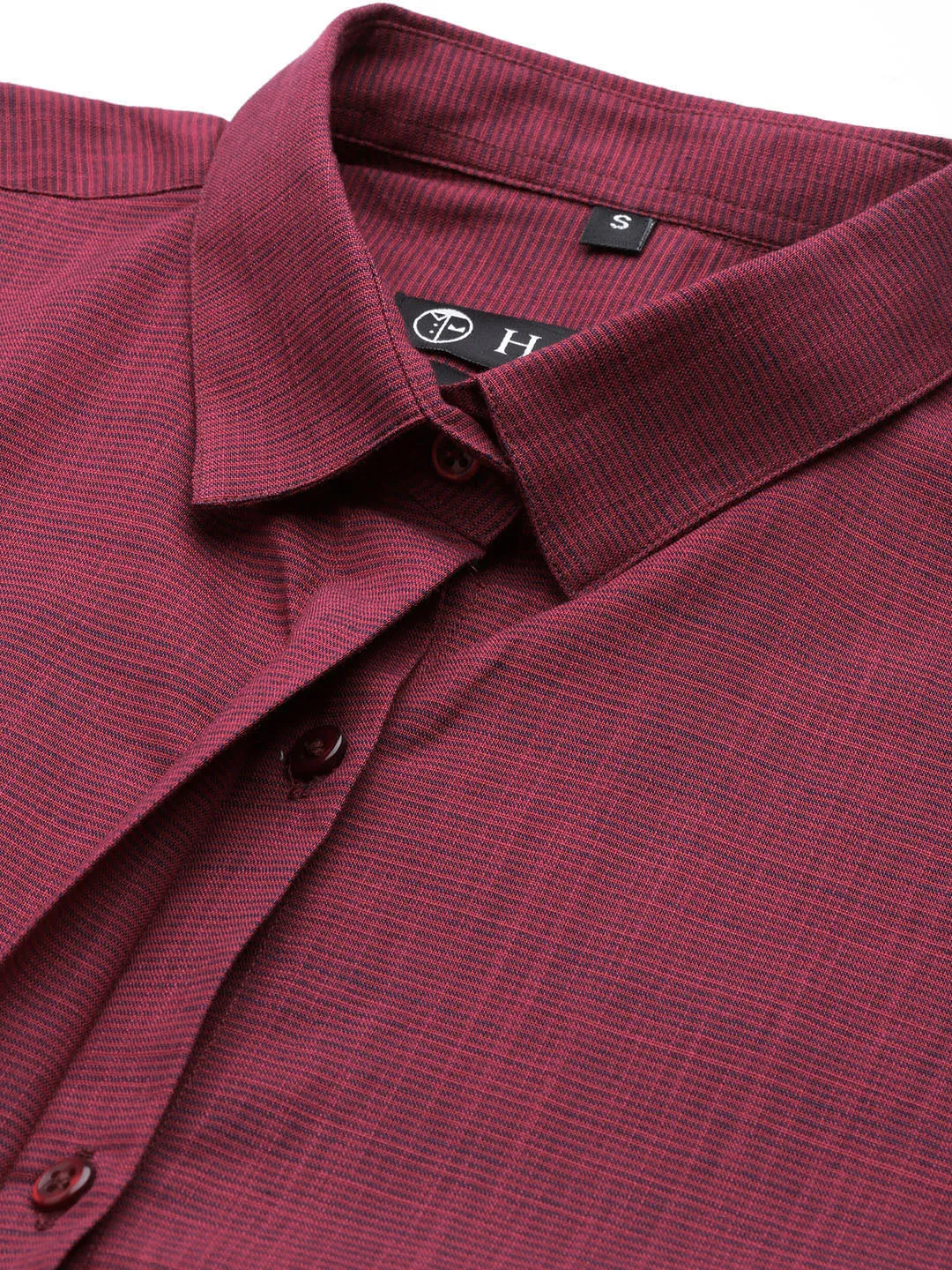 Women Maroon Solid Pure Cotton Regular Fit Formal Shirt