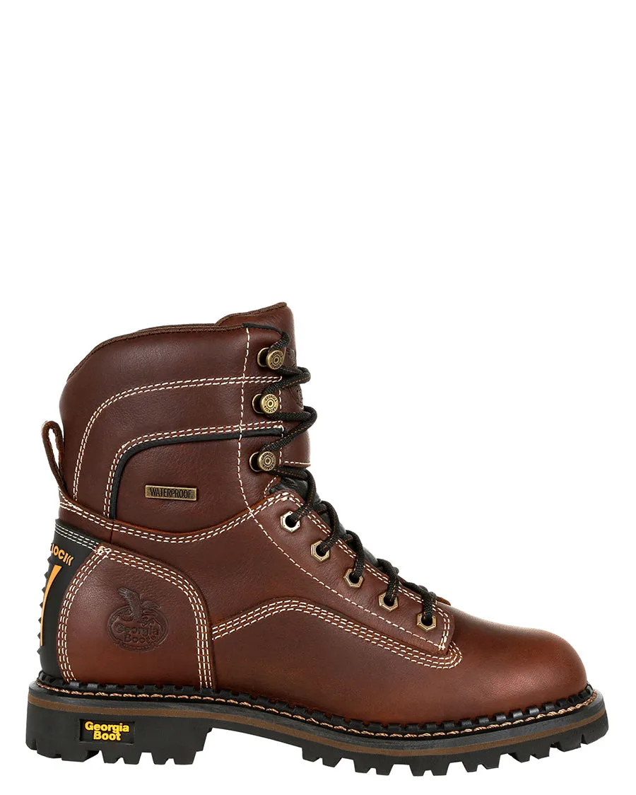 Women's AMP LT Logger Alloy Toe Waterproof Low Heel Work Boots