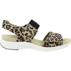 Women's Aravon Beaumont Two Strap Leopard Print Leather