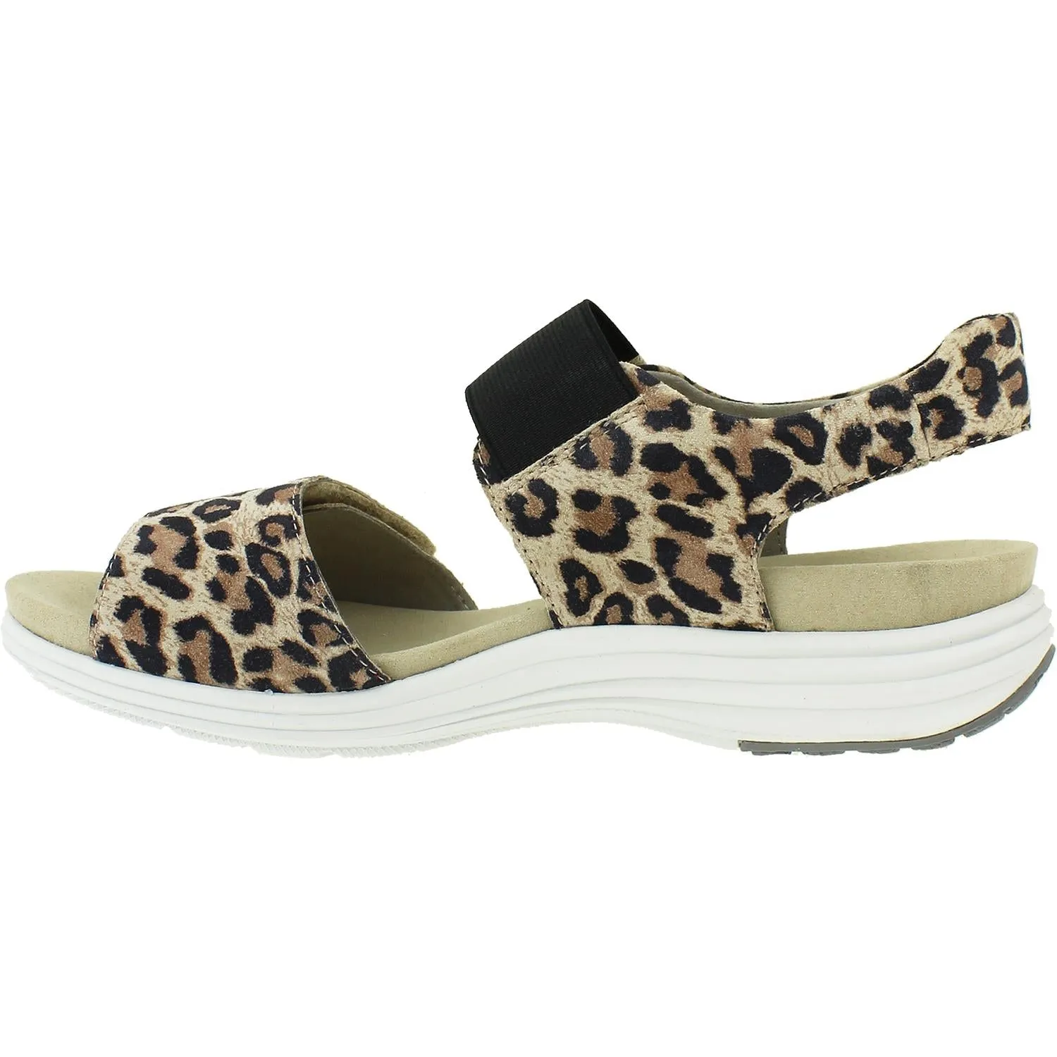 Women's Aravon Beaumont Two Strap Leopard Print Leather
