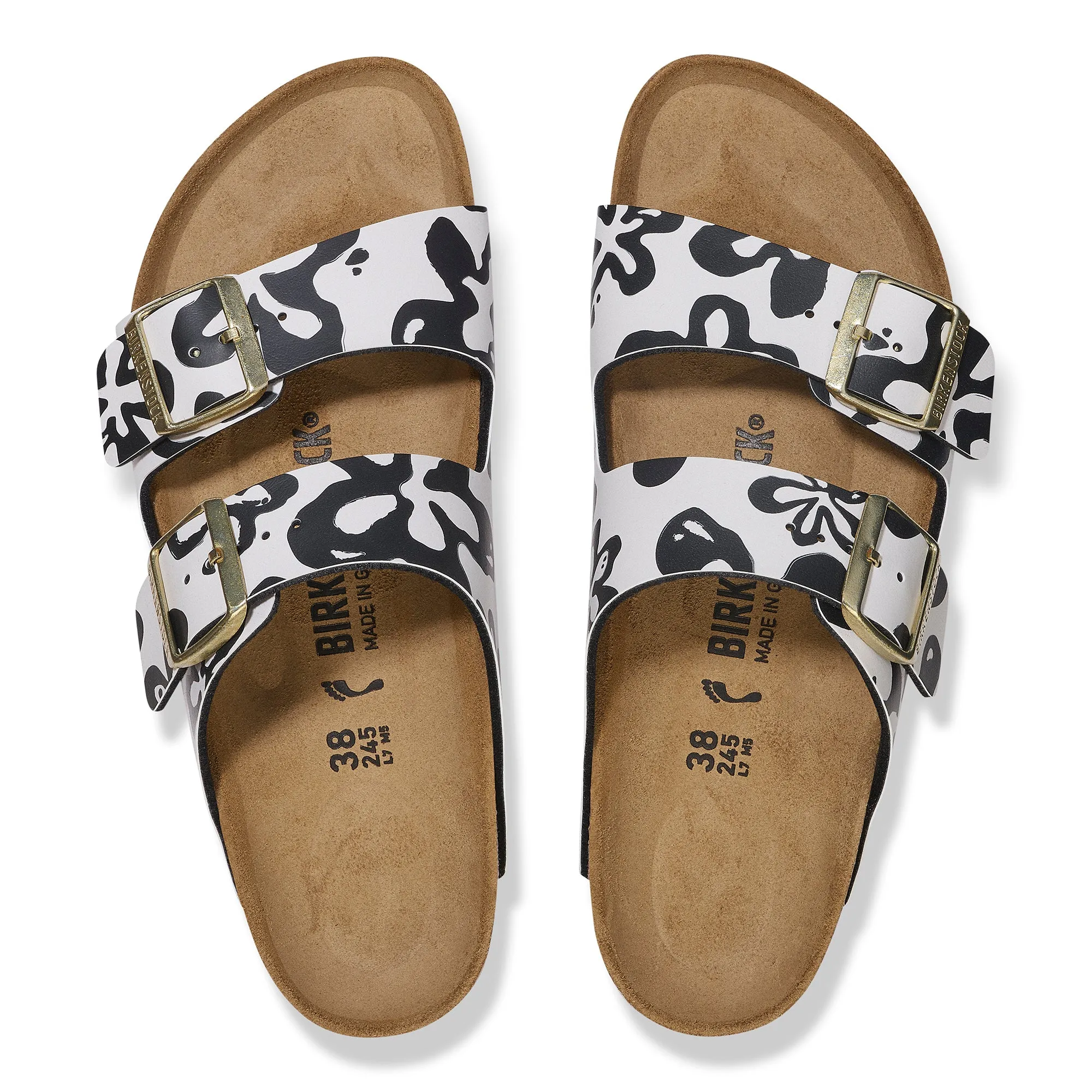 Women's Arizona Blooms White/Black Birko-Flor