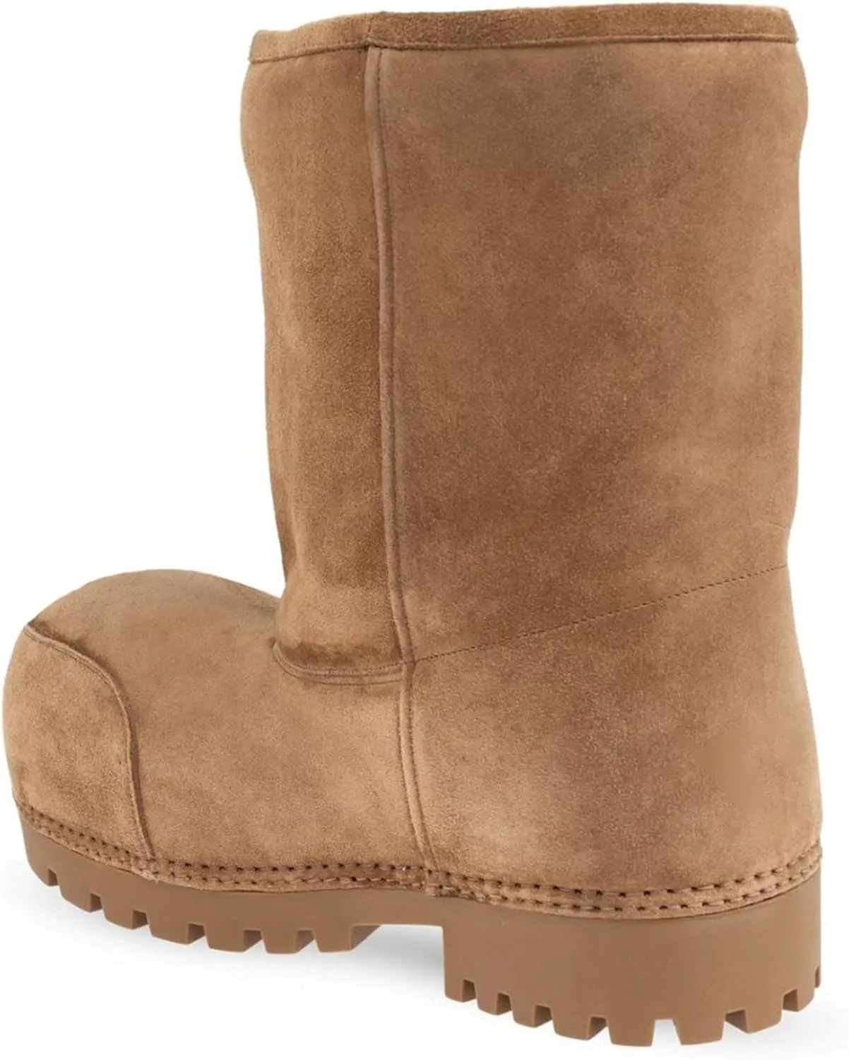 Women's Platform Snow Boots Suede Fur Hippy Mid Calf Winter Boots Classic Slip On Comfortable High Boots Chunky Trending Shoes