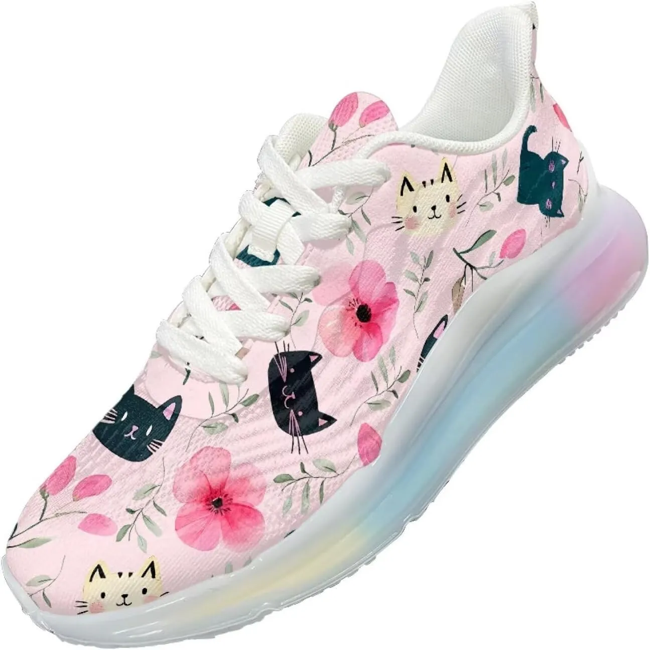 Women's Shoes Comfortable Low Top Air Cushion Workout Walking Sneaker Lightweight Non-Slip Footwear Running Shoes Women US 6-11