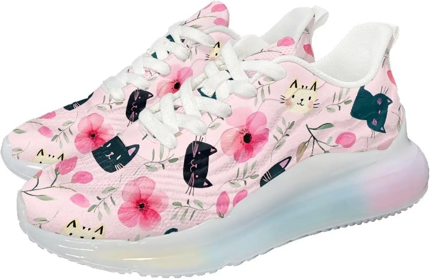 Women's Shoes Comfortable Low Top Air Cushion Workout Walking Sneaker Lightweight Non-Slip Footwear Running Shoes Women US 6-11